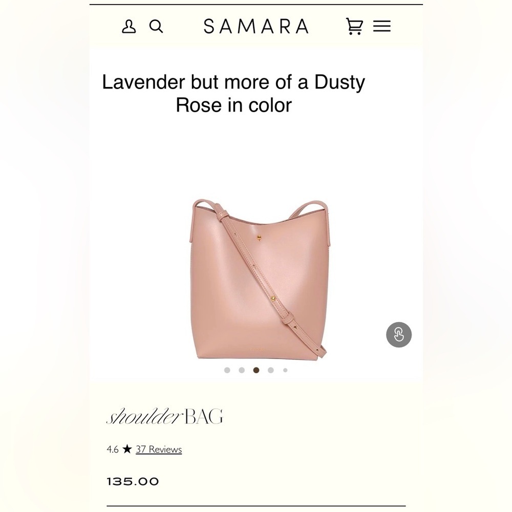 Samara vegan leather cross body bag/shoulder bag in lavender, iconic closure